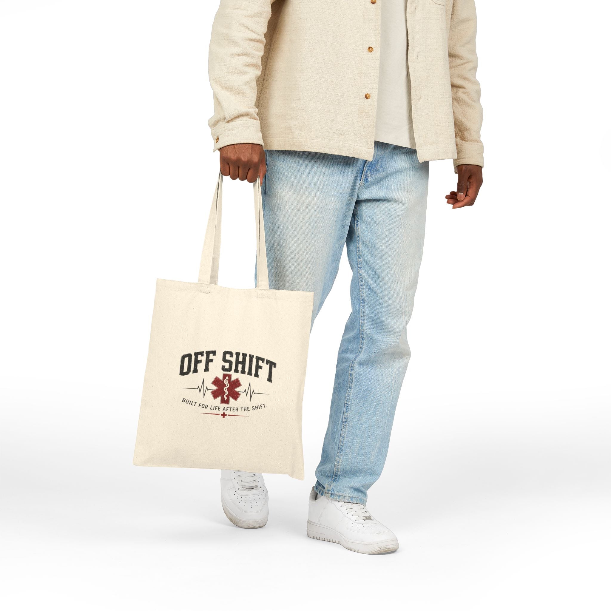 Tote Bag - "Off Shift" EMS Medic Cotton Canvas Tote | Proud To Live After The Shift
