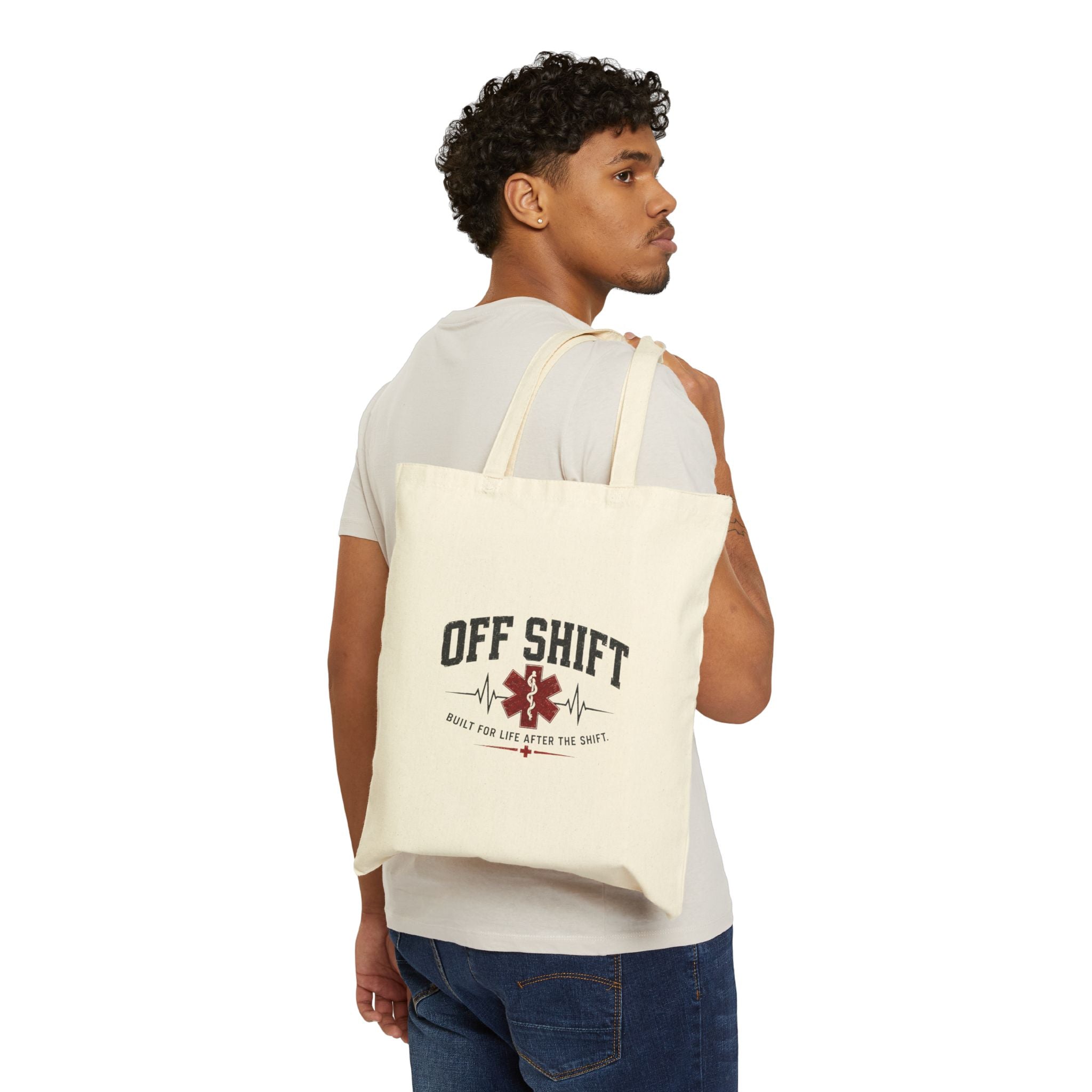 Tote Bag - "Off Shift" EMS Medic Cotton Canvas Tote | Proud To Live After The Shift