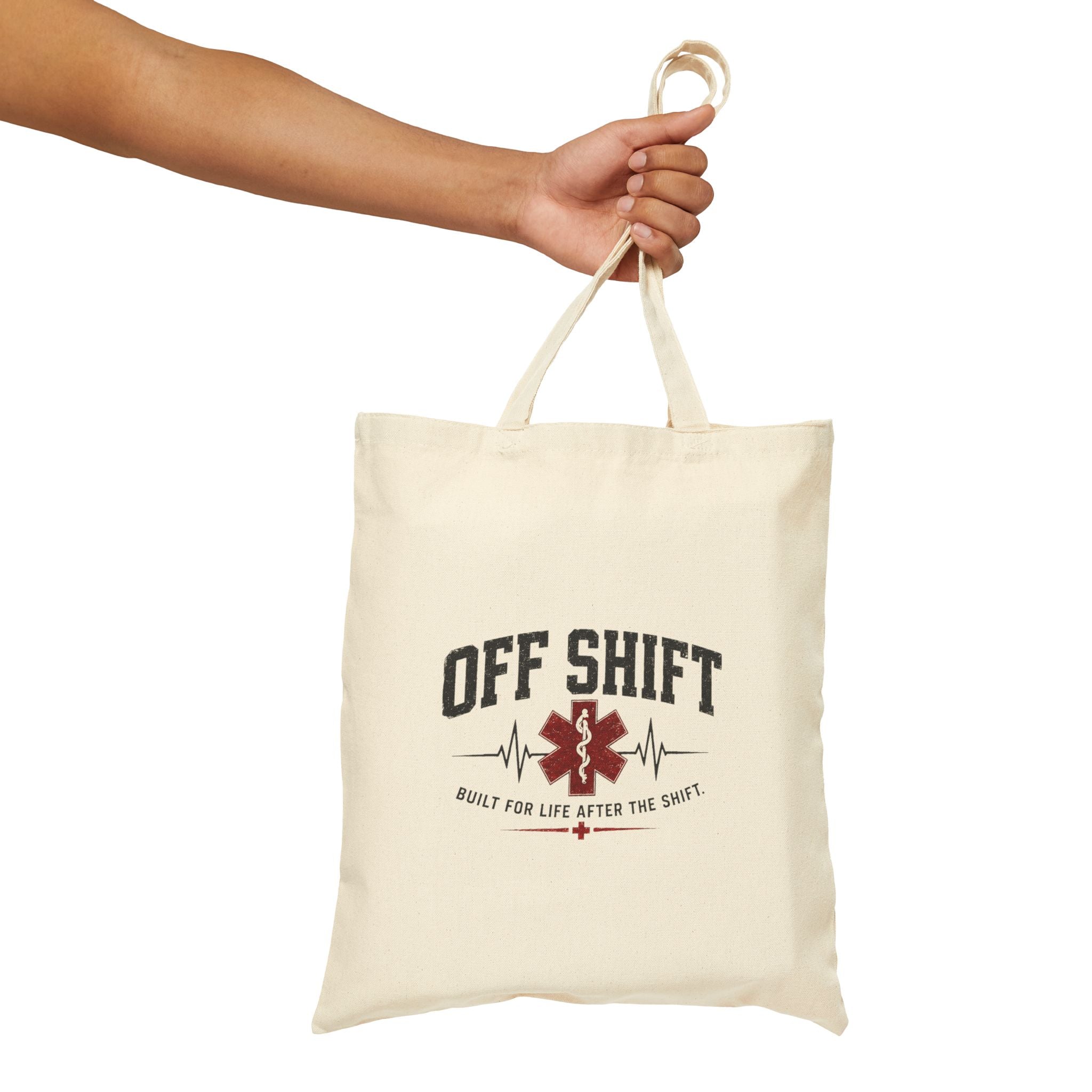 Tote Bag - "Off Shift" EMS Medic Cotton Canvas Tote | Proud To Live After The Shift